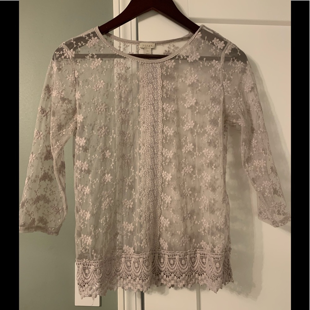 Lavender mesh top